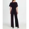 DKNY Women's Zippered Bell Sleeve V Neck Wide Leg Party Jumpsuit Purple Size 10 sold by Zulily
