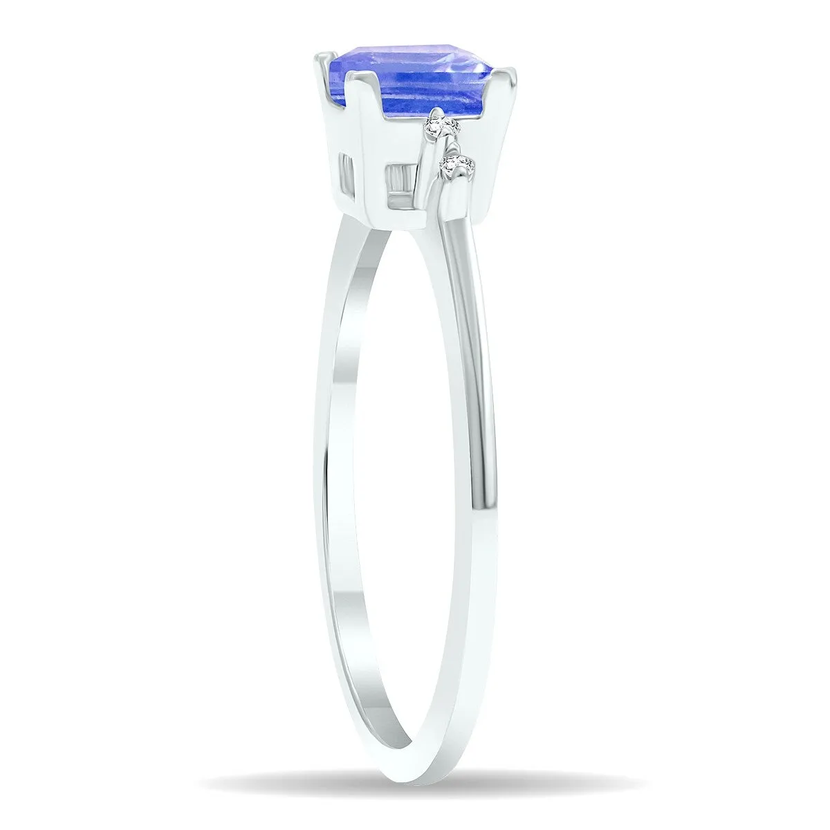 Women's Tanzanite and Diamond Sparkle Ring in 10K White Gold sold by Zulily product image thumbnail 3