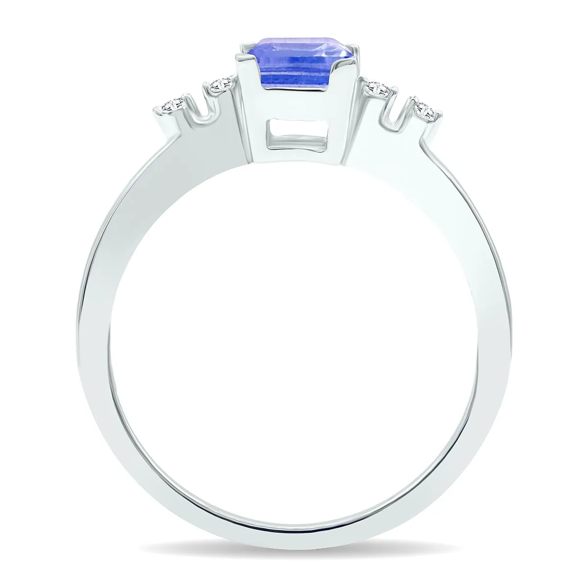 Women's Tanzanite and Diamond Sparkle Ring in 10K White Gold sold by Zulily product image thumbnail 2