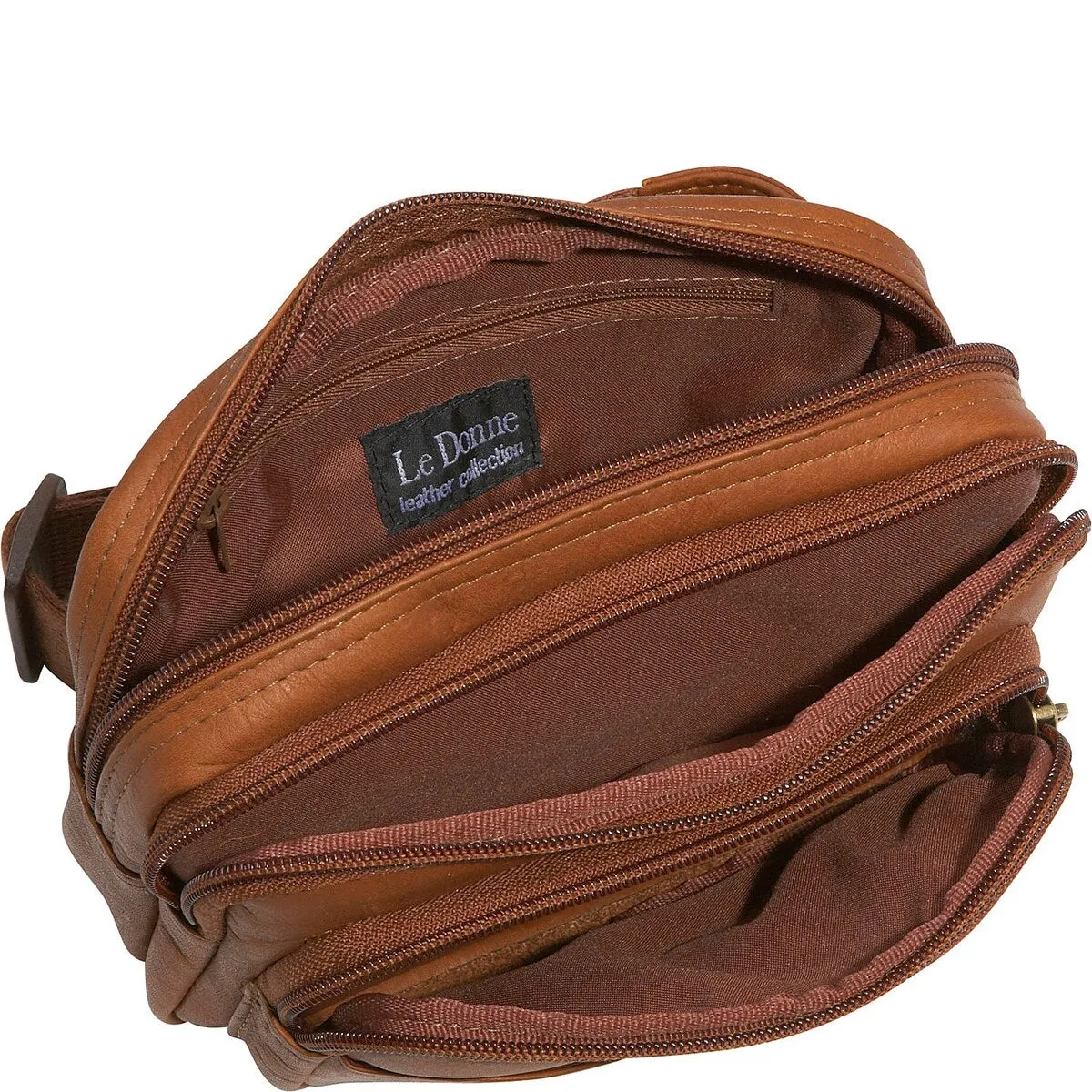 Le Donne Leather Four Compartment Waist Bag sold by Zulily product image thumbnail 3