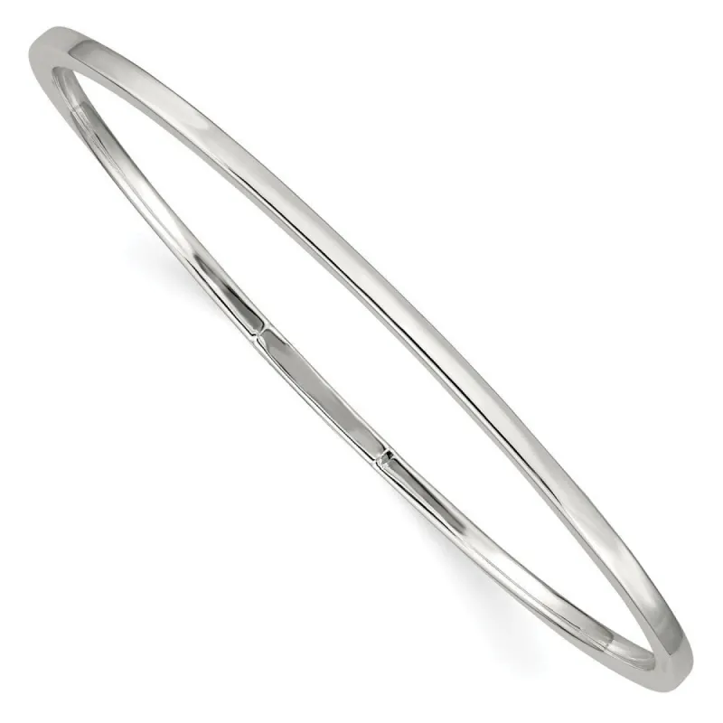 Curata 925 Sterling Silver 7" 2mm Thin Flat Slip on Polished Bangle Bracelet sold by Zulily