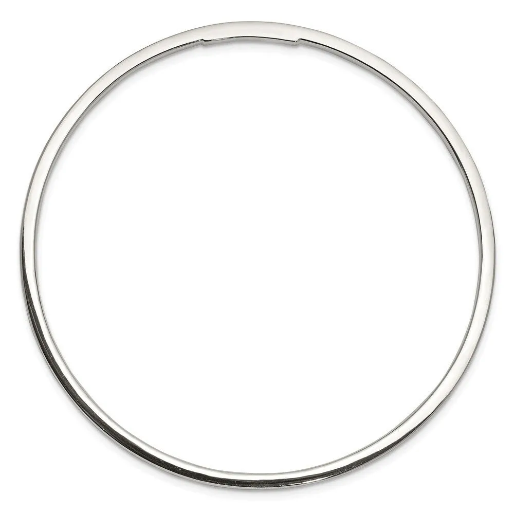 Curata 925 Sterling Silver 7" 2mm Thin Flat Slip on Polished Bangle Bracelet sold by Zulily product image thumbnail 3