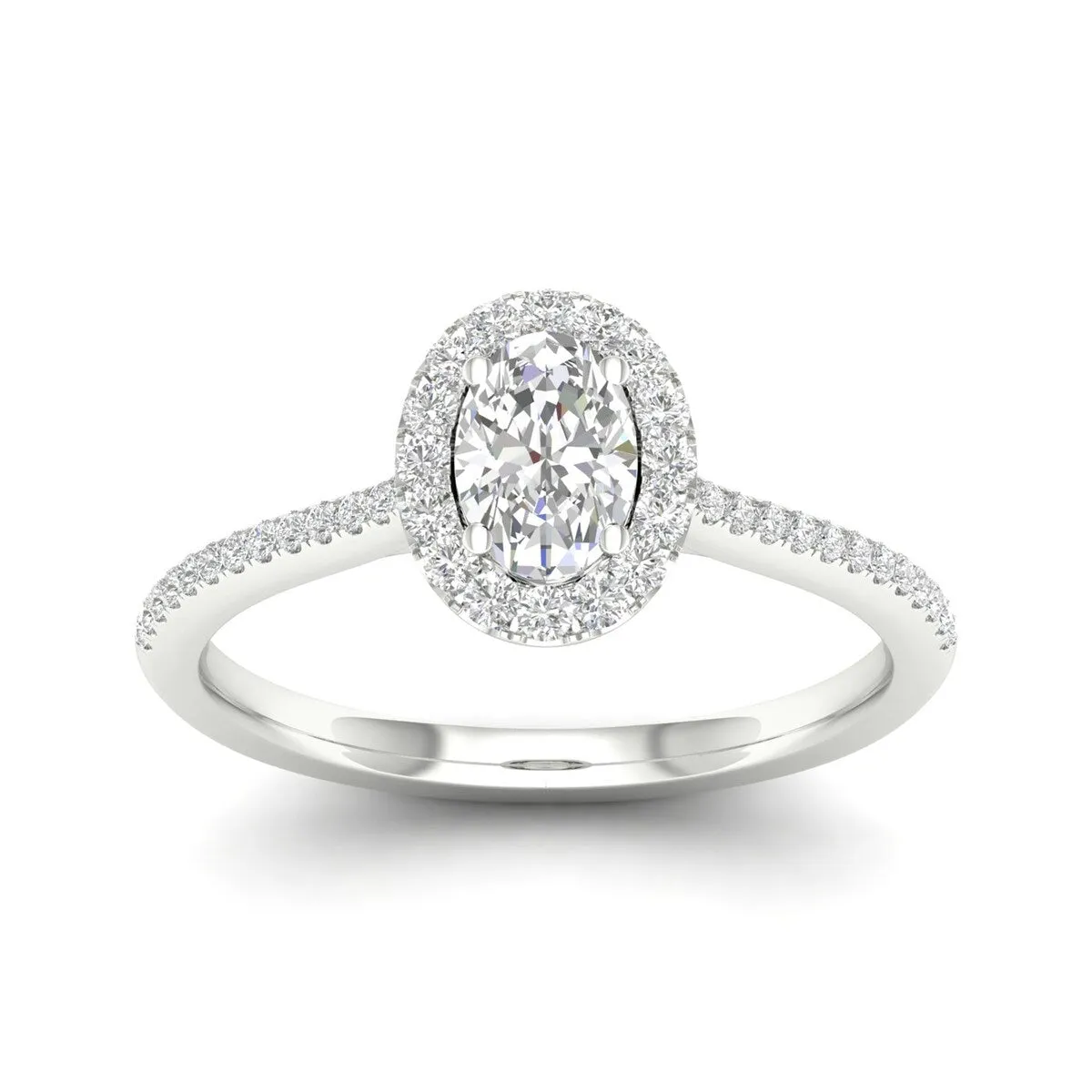 De Couer 10k Gold 1/3ct TDW Diamond Halo Engagement Ring sold by Zulily product image thumbnail 3