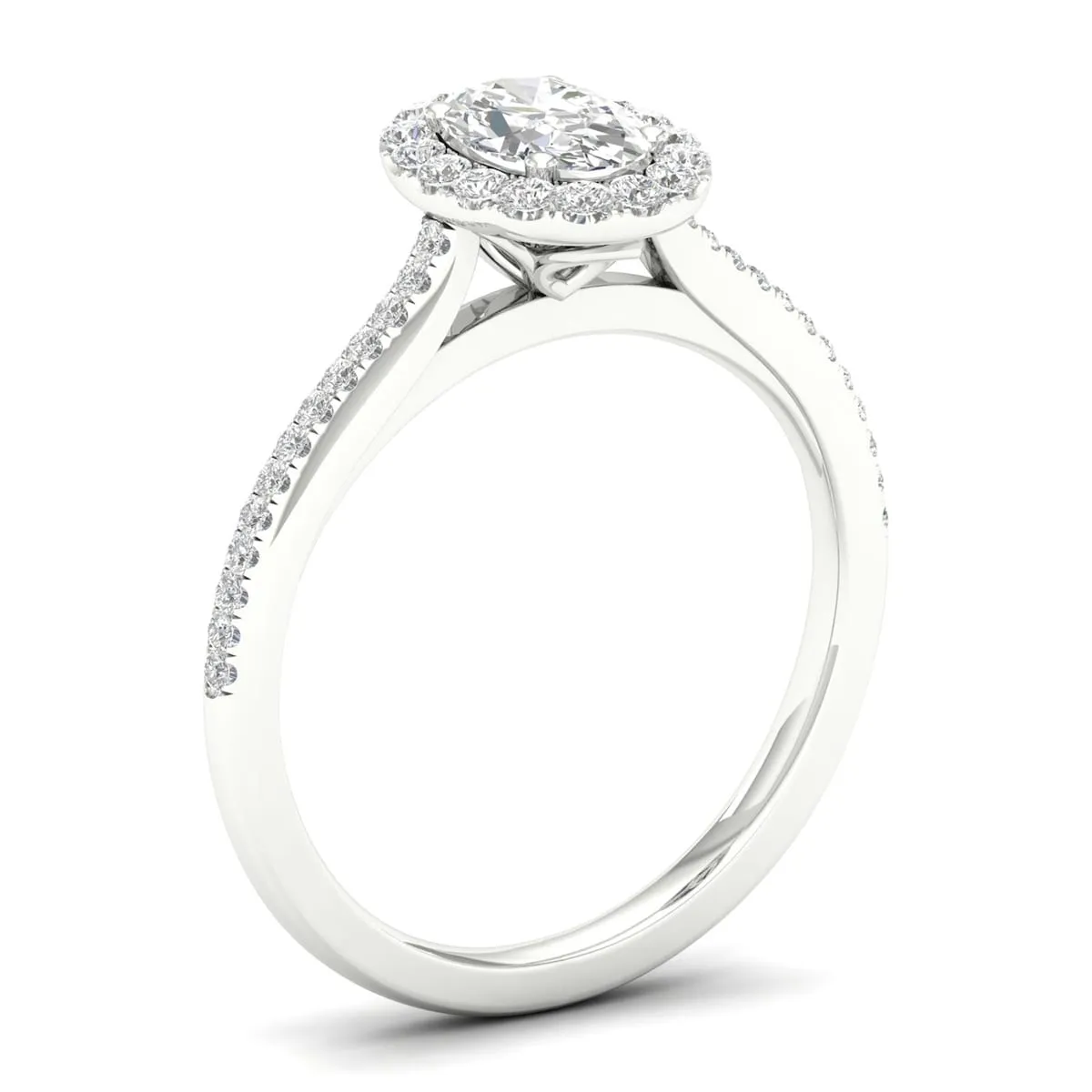 De Couer 10k Gold 1/3ct TDW Diamond Halo Engagement Ring sold by Zulily product image thumbnail 4