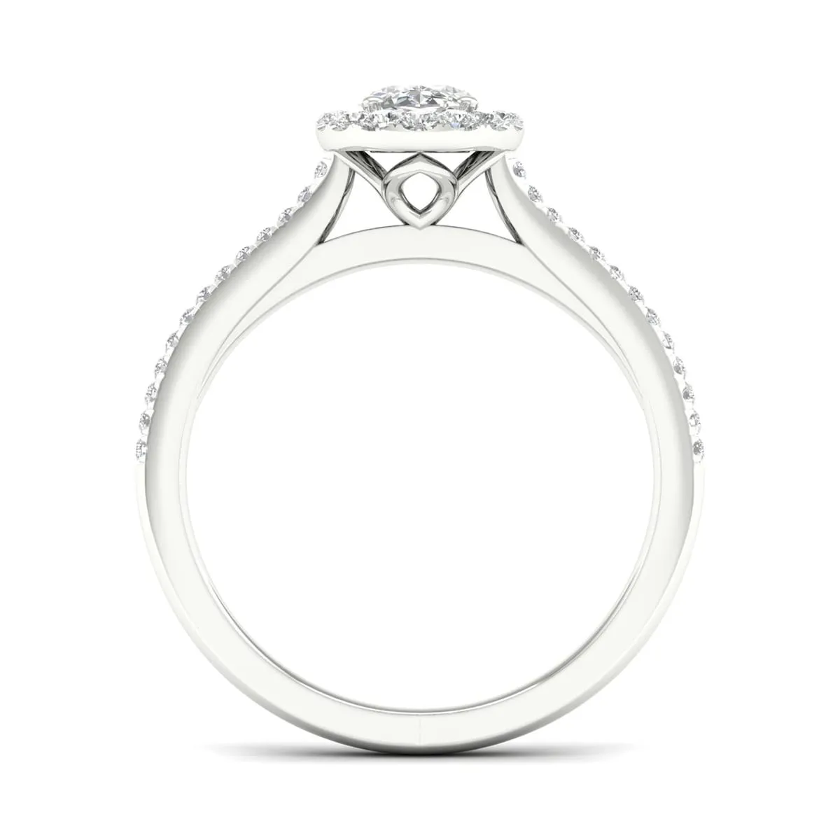 De Couer 10k Gold 1/3ct TDW Diamond Halo Engagement Ring sold by Zulily product image thumbnail 5