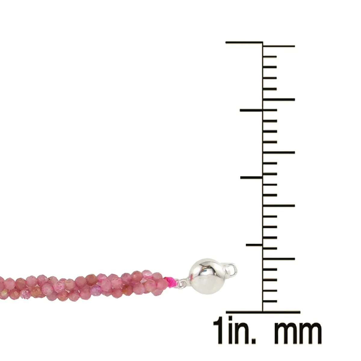 Sterling Silver with Coral Three Row Beaded Bracelet-7.25" sold by Zulily product image thumbnail 3