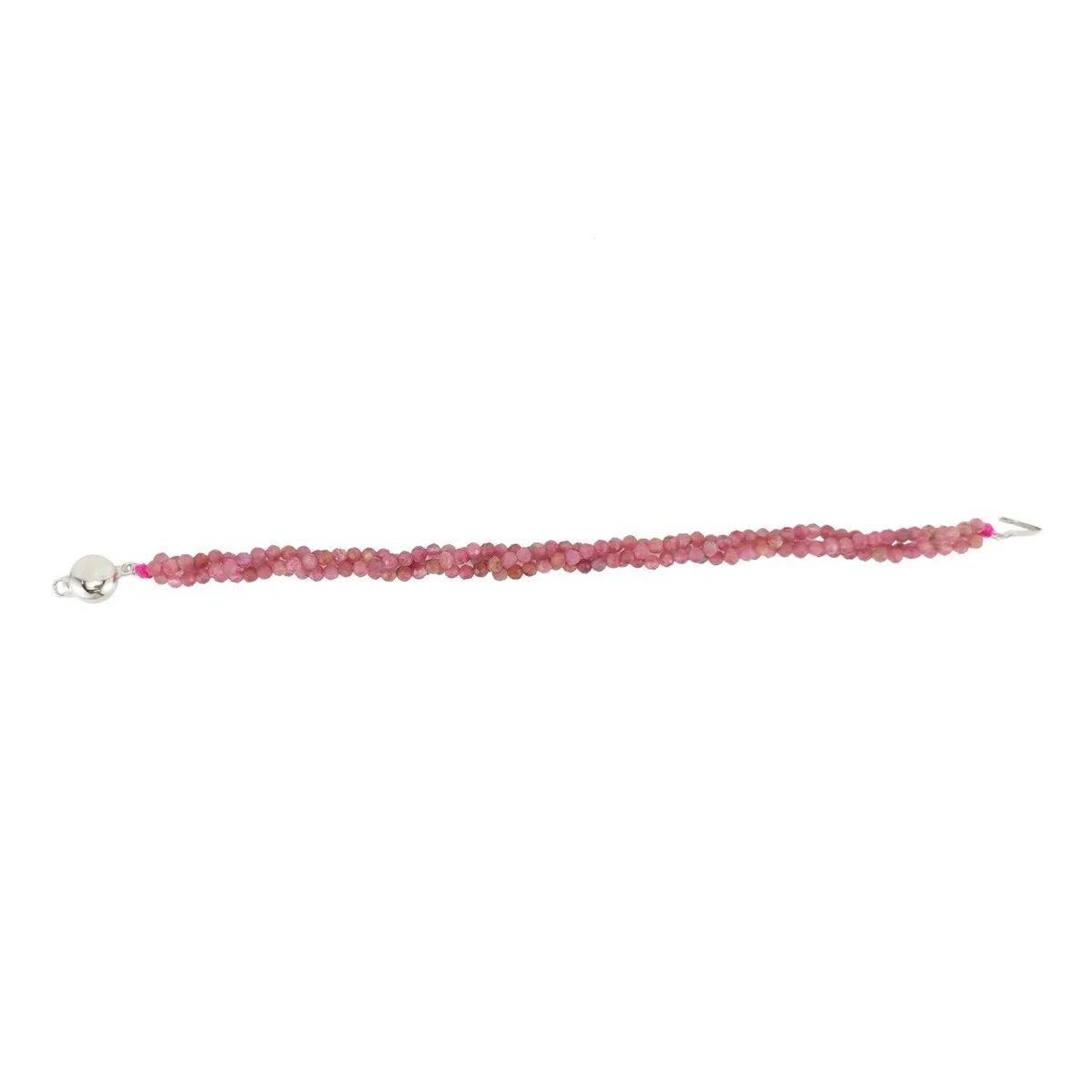 Sterling Silver with Coral Three Row Beaded Bracelet-7.25" sold by Zulily product image thumbnail 2