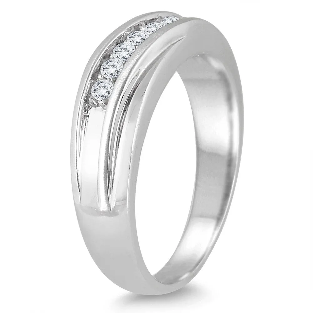 1/4 Carat TW Diamond Men's Ring in 10K White Gold sold by Zulily product image thumbnail 2