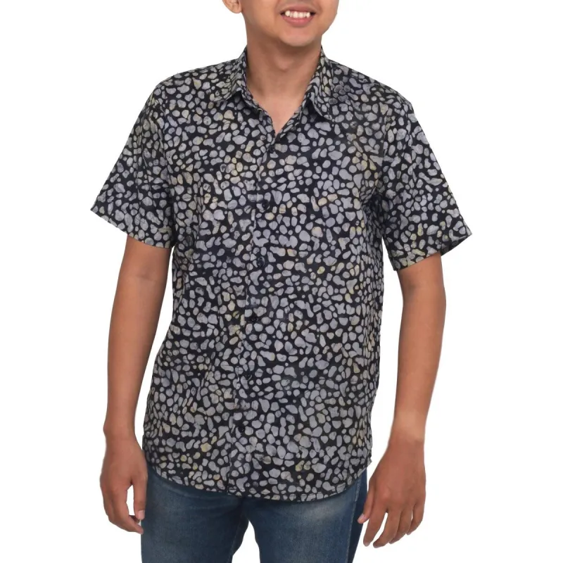 Handmade Borneo Slate Cotton Batik Shirt (Indonesia) sold by Zulily