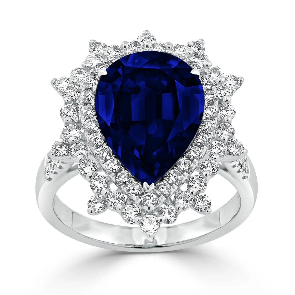 Auriya 18k Gold 6 1/4ct Pear-cut Sapphire Halo Diamond Engagement Ring 1 1/4ct TDW sold by Zulily product image thumbnail 3