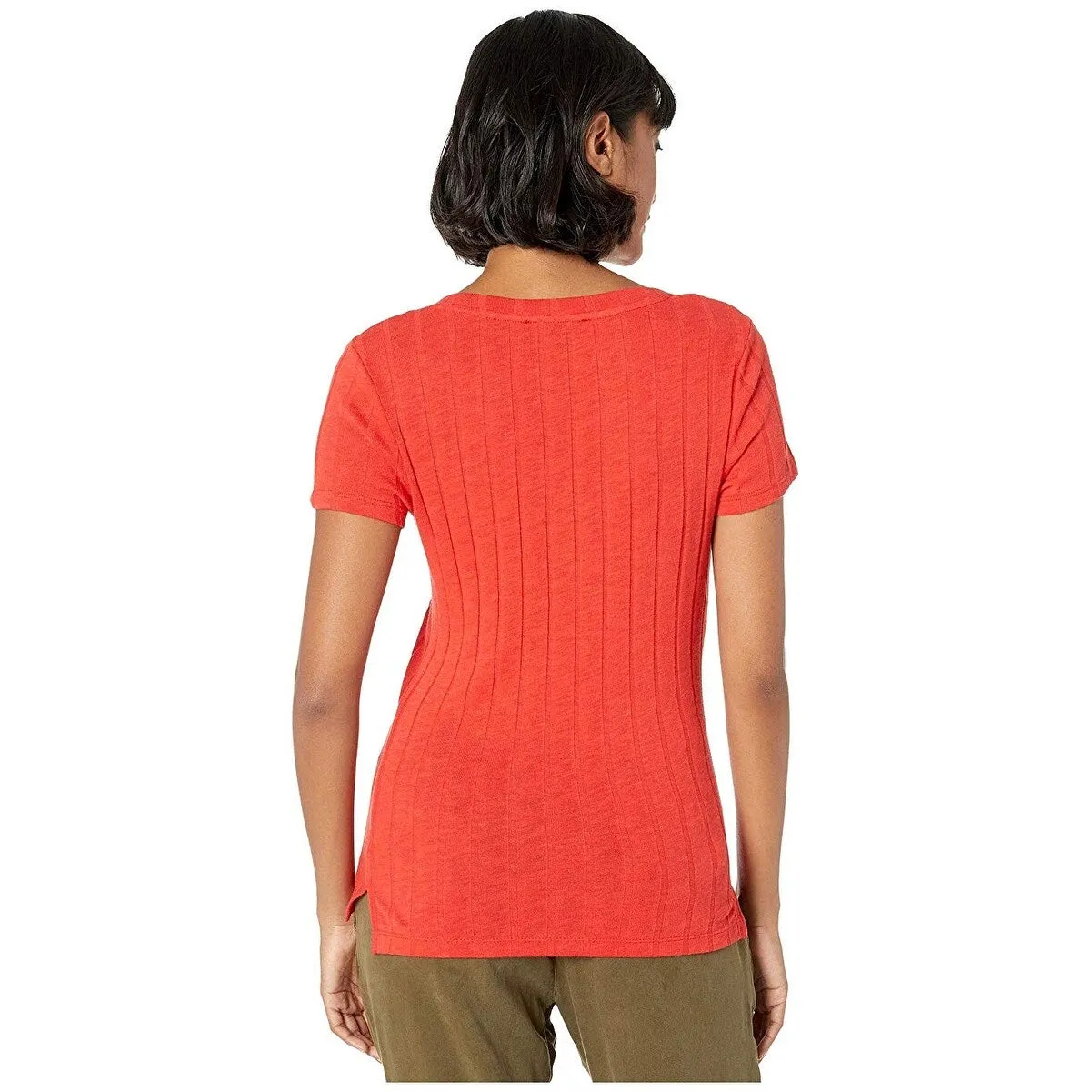 Sanctuary Women's Ribbed Scoop Neck Blouse Orange Size X-Small sold by Zulily product image thumbnail 2