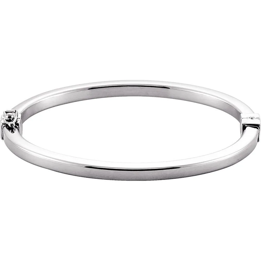 Curata 925 Sterling Silver 7" 4mm Polished Hinged Bangle Bracelet sold by Zulily