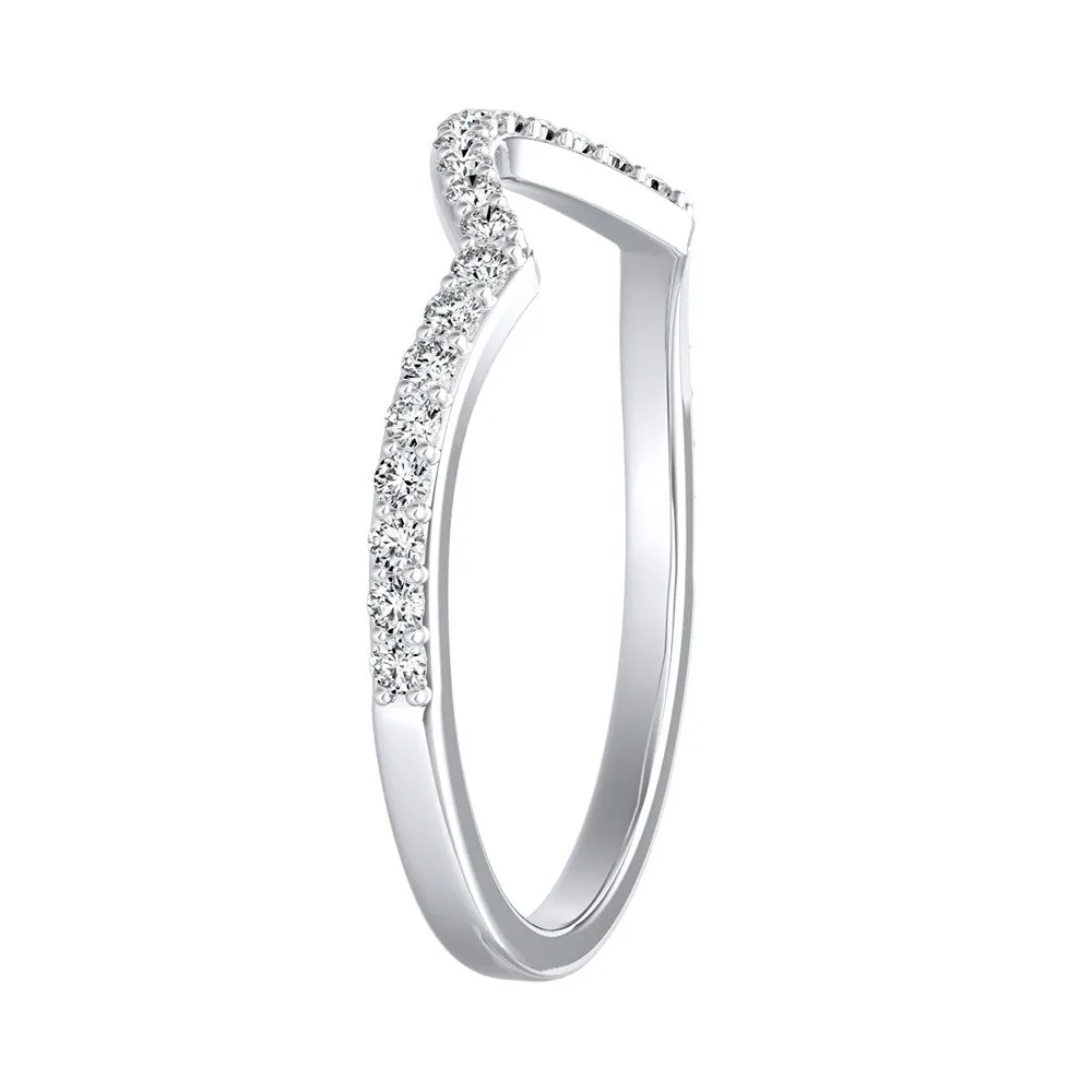 Auriya 1/6ctw Curved Diamond Wedding Band 18k Gold sold by Zulily product image thumbnail 3
