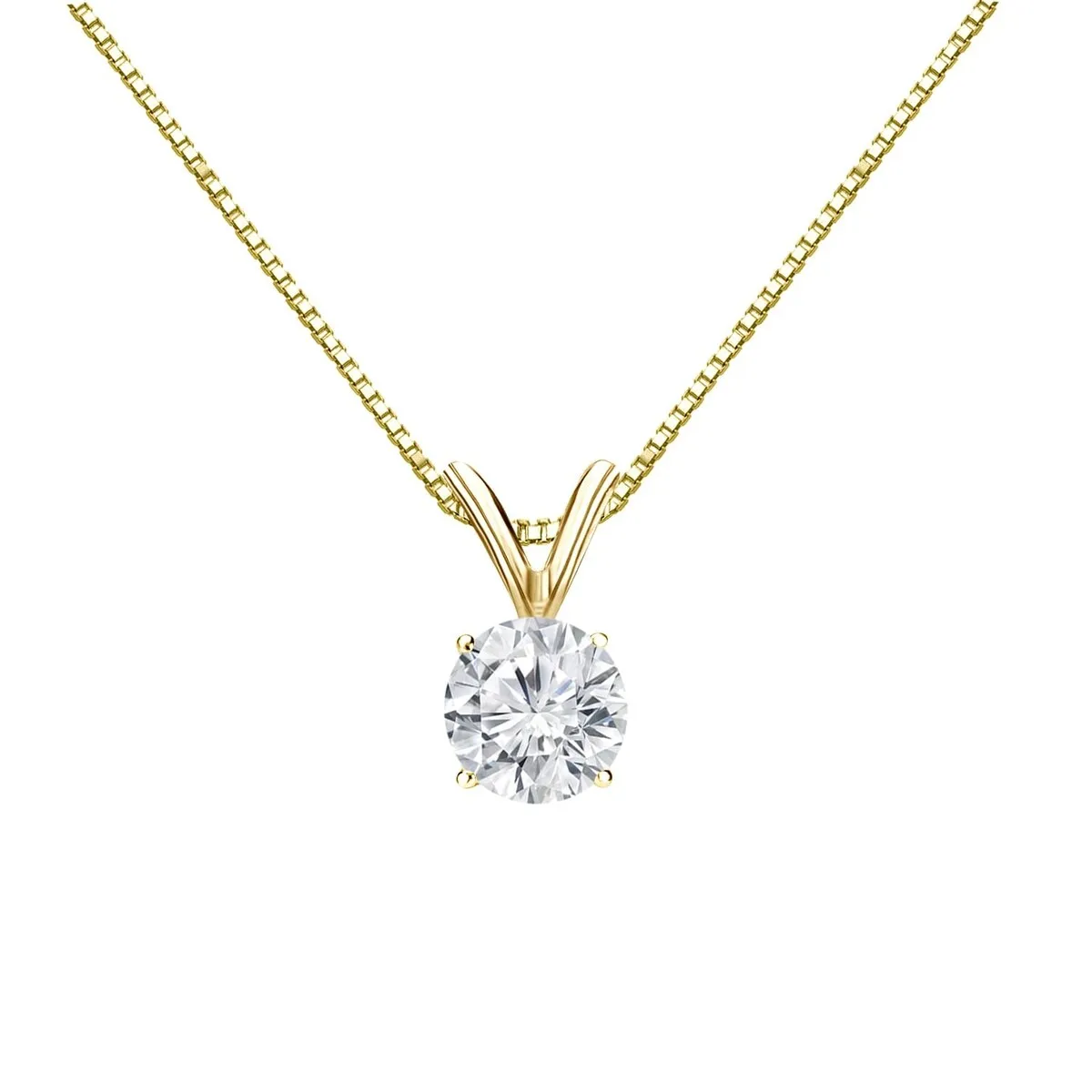 Auriya 14k Gold 1/2ctw Round Solitaire Diamond Necklace sold by Zulily product image thumbnail 5
