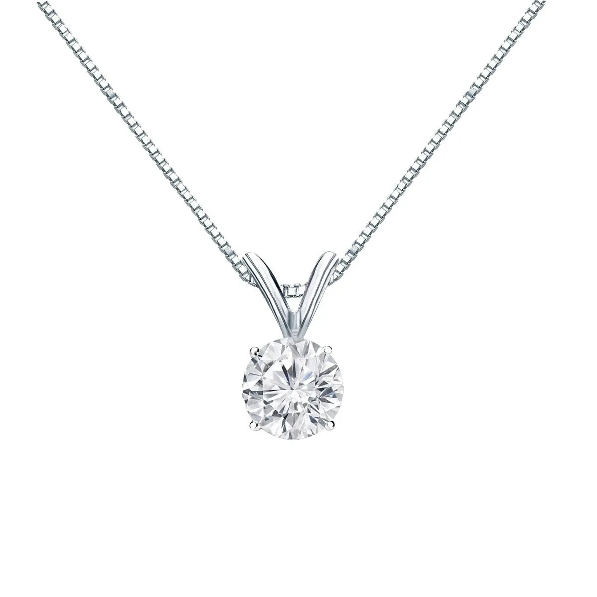 Auriya 14k Gold 1/2ctw Round Solitaire Diamond Necklace sold by Zulily product image thumbnail 4