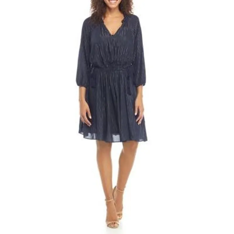 Tommy Hilfiger Women's Long Sleeve Above the Knee Dress Blue Size S sold by Zulily