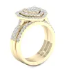 De Couer 1ct TDW Heart Shaped Cluster Halo Bridal Set - Yellow sold by Zulily