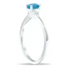 Women's Blue Topaz and Diamond Tierra Ring in 10K White Gold sold by Zulily