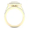 De Couer 1ct TDW Heart Shaped Cluster Halo Bridal Set - Yellow sold by Zulily