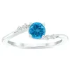 Women's Blue Topaz and Diamond Tierra Ring in 10K White Gold sold by Zulily