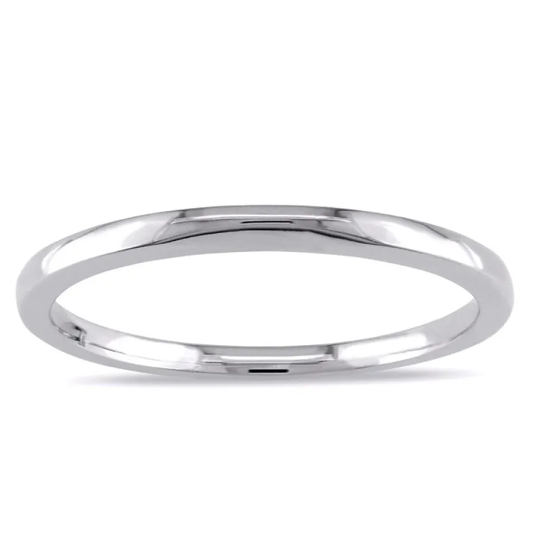 Miadora 10k White Gold Wedding Band sold by Zulily