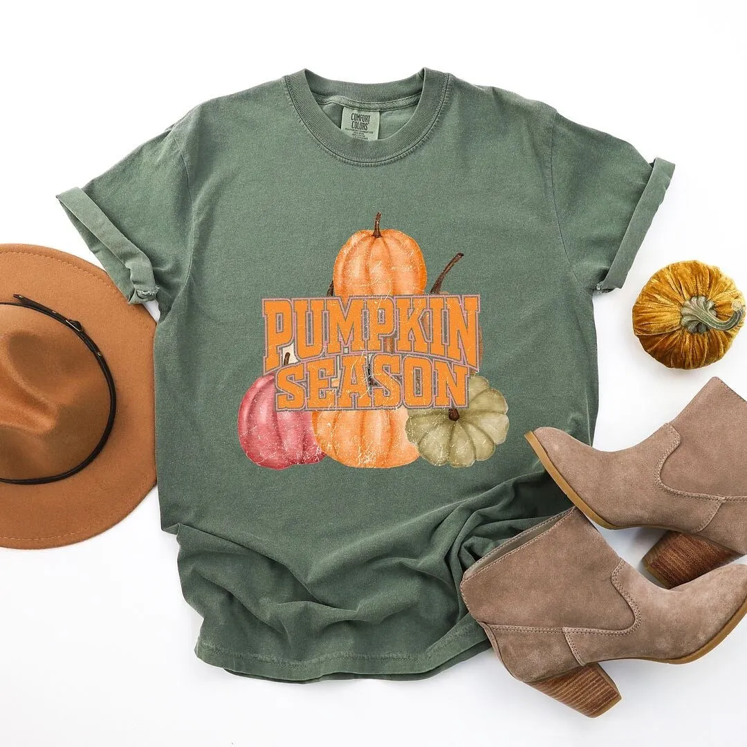 Pumpkin Season Distressed Garment Dyed Tee sold by Zulily