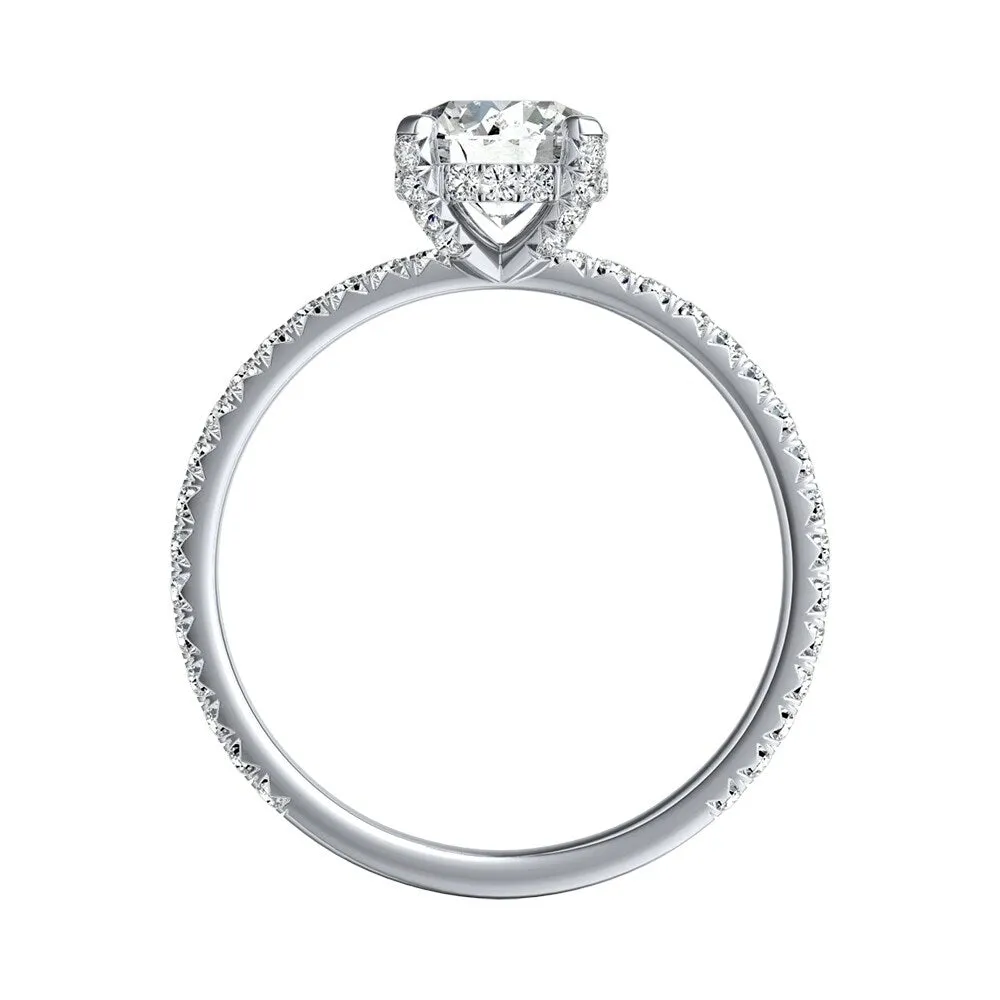 Auriya 14k Gold Classic 2ct Moissanite and Diamond Engagement Ring 1/3ctw sold by Zulily product image thumbnail 5