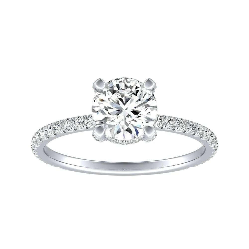 Auriya 14k Gold Classic 2ct Moissanite and Diamond Engagement Ring 1/3ctw sold by Zulily product image thumbnail 3