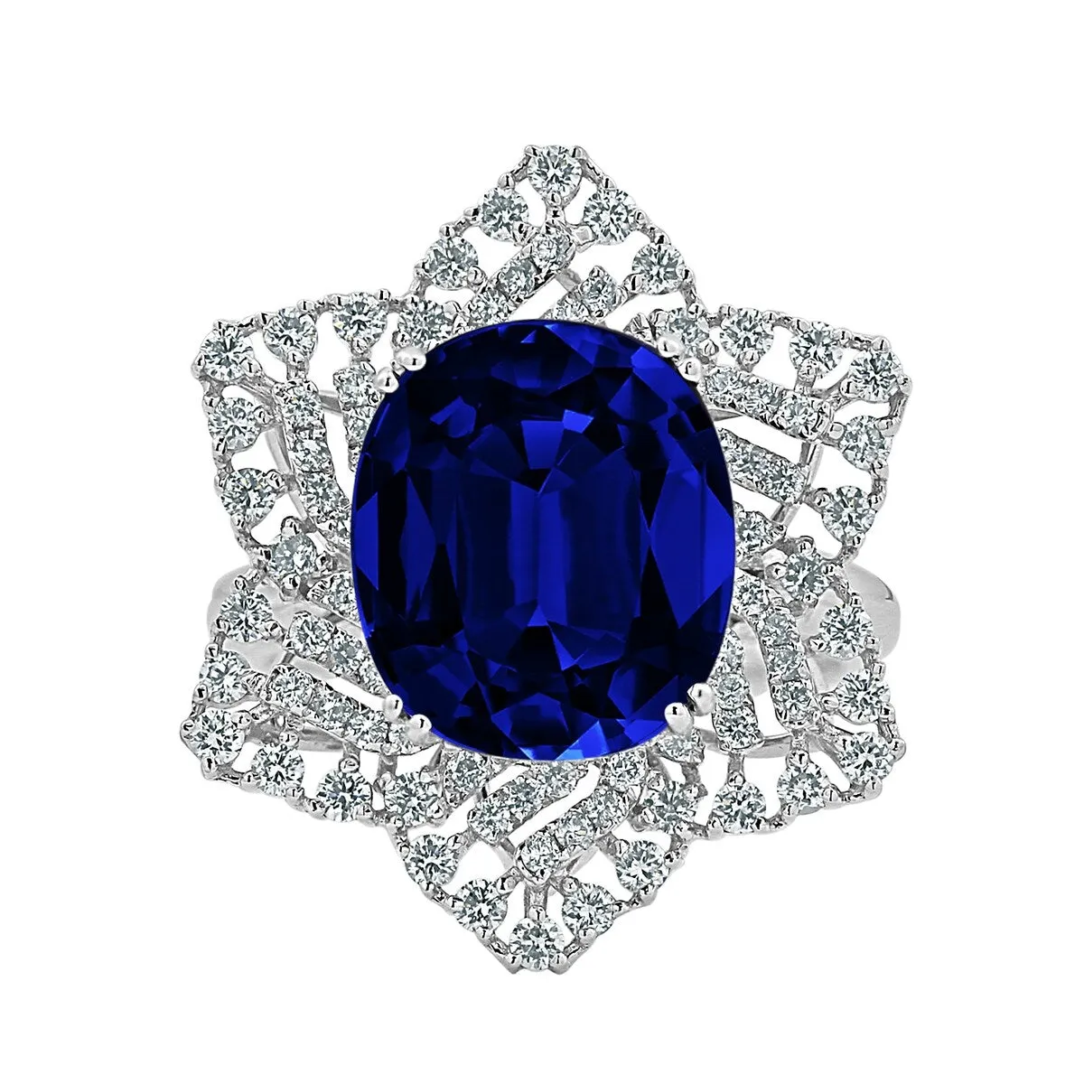 Auriya 18k Gold 10 3/8ct Pear-cut Sapphire Sunburst Diamond Engagement Ring 1ct TDW sold by Zulily product image thumbnail 2