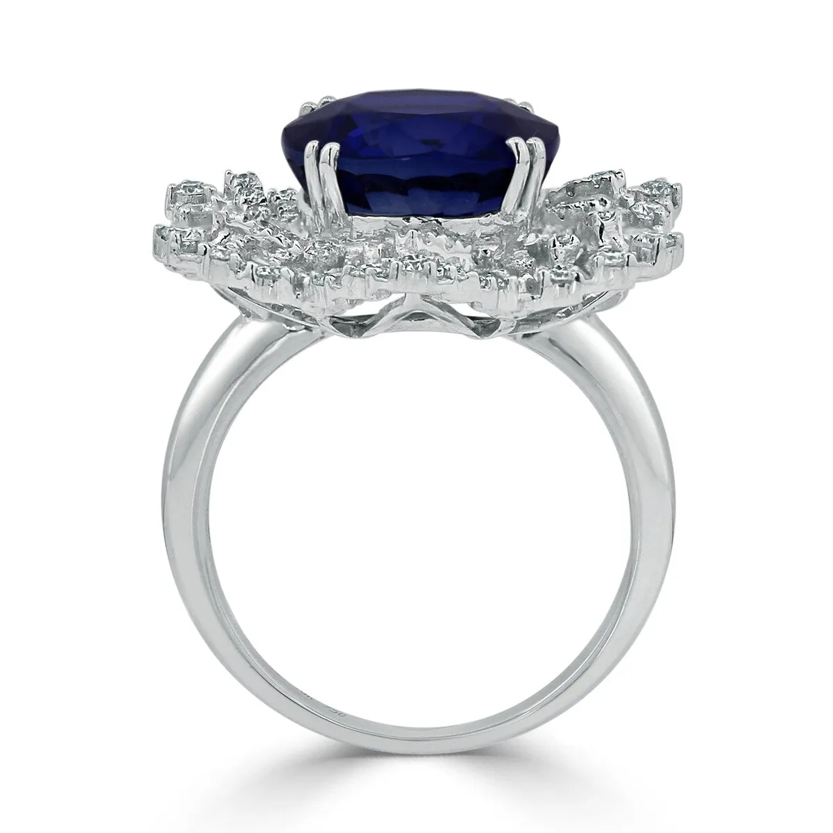 Auriya 18k Gold 10 3/8ct Pear-cut Sapphire Sunburst Diamond Engagement Ring 1ct TDW sold by Zulily product image thumbnail 5