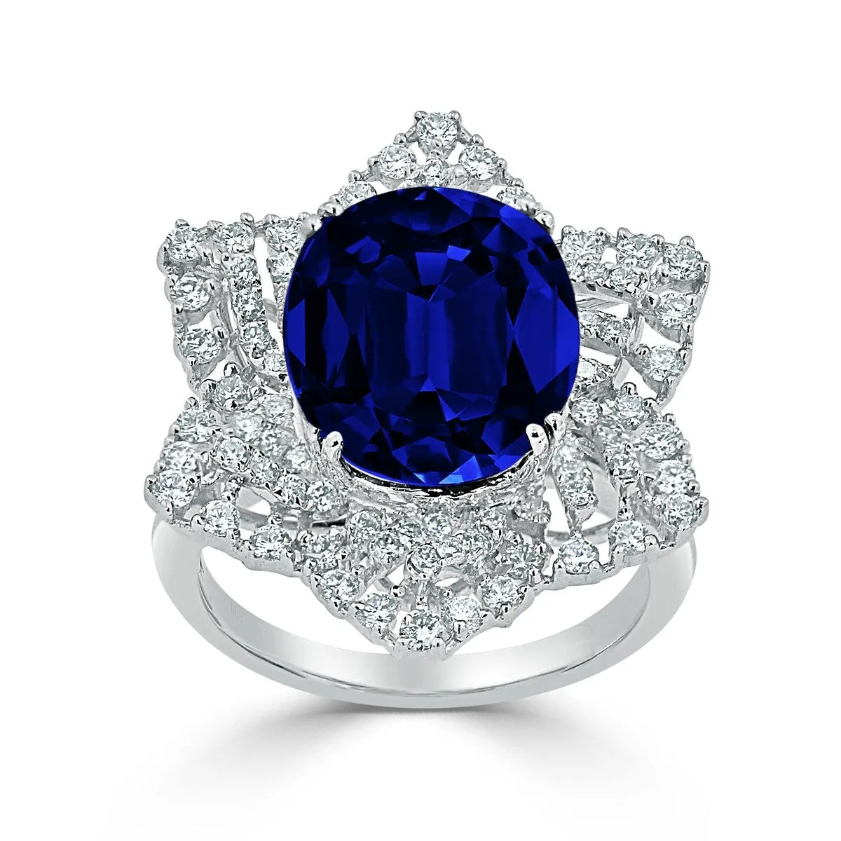 Auriya 18k Gold 10 3/8ct Pear-cut Sapphire Sunburst Diamond Engagement Ring 1ct TDW sold by Zulily product image thumbnail 3