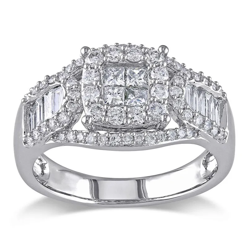 Miadora Signature Collection 14k White Gold 1 1/10ct TDW Certified Diamond Ring sold by Zulily