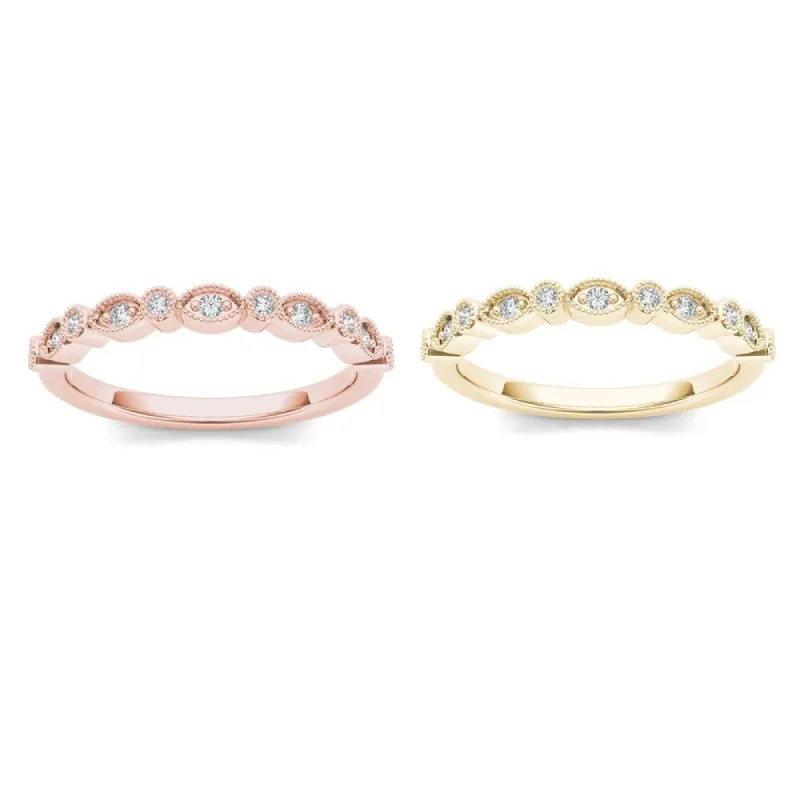 De Couer 10k Gold 1/20ct TDW Wedding Band sold by Zulily