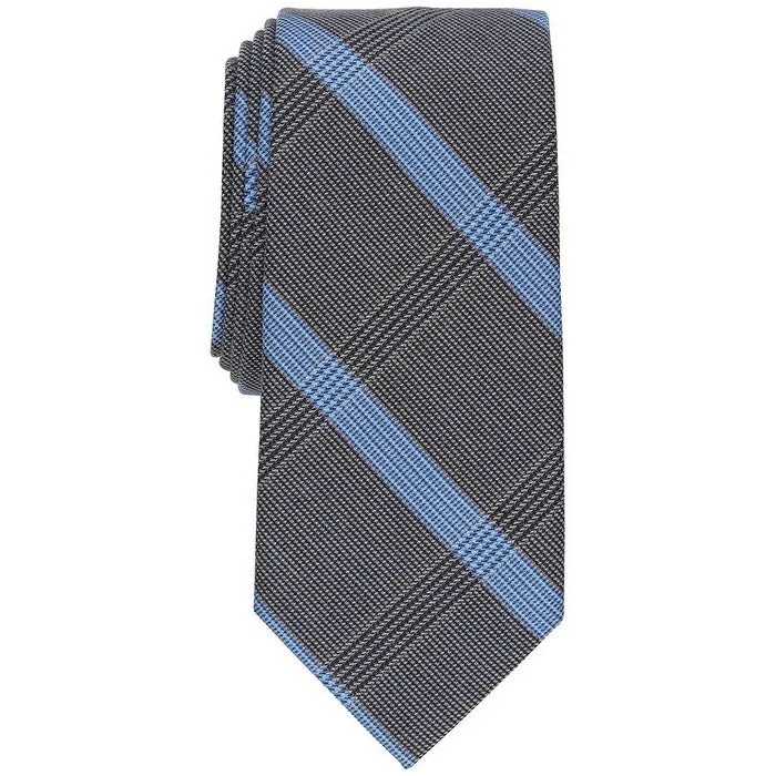 Alfani Men's Bermudo Plaid Slim Tie Gray Size Regular sold by Zulily