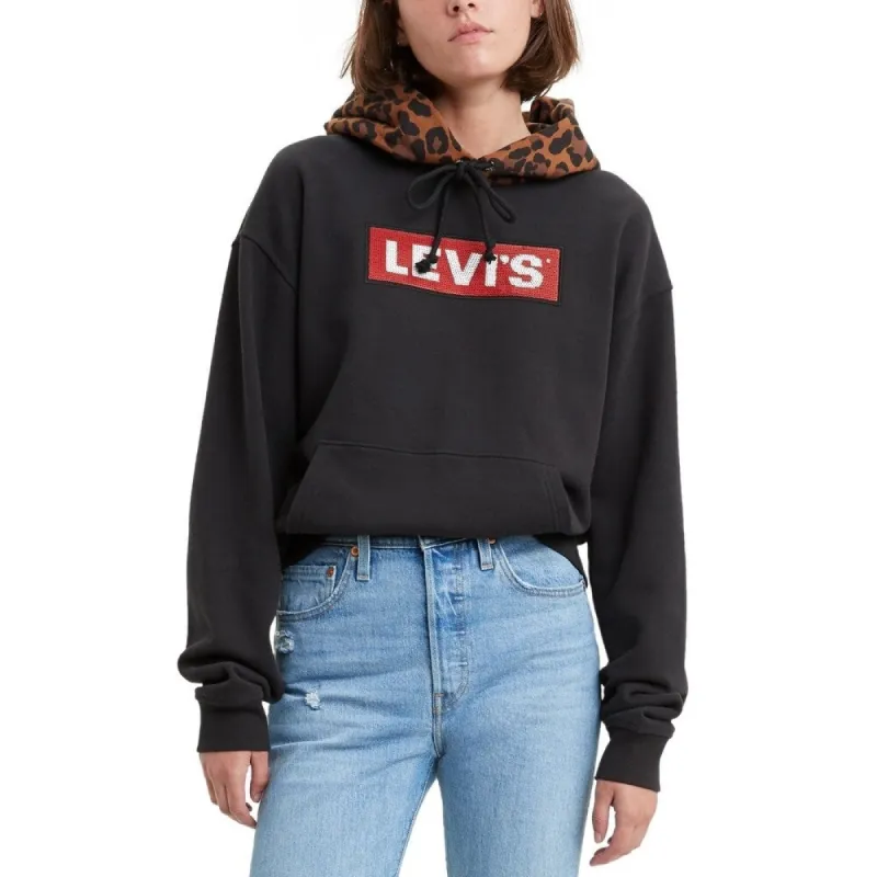 Levi's Women's Limited Unbasic Cotton Graphic Sport Hoodie Black Size Small sold by Zulily
