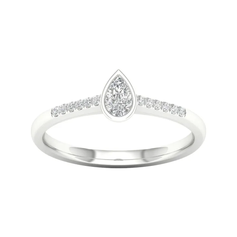DeCouer 10k Gold 1/5ct TDW Diamond Classic Engagement Ring sold by Zulily
