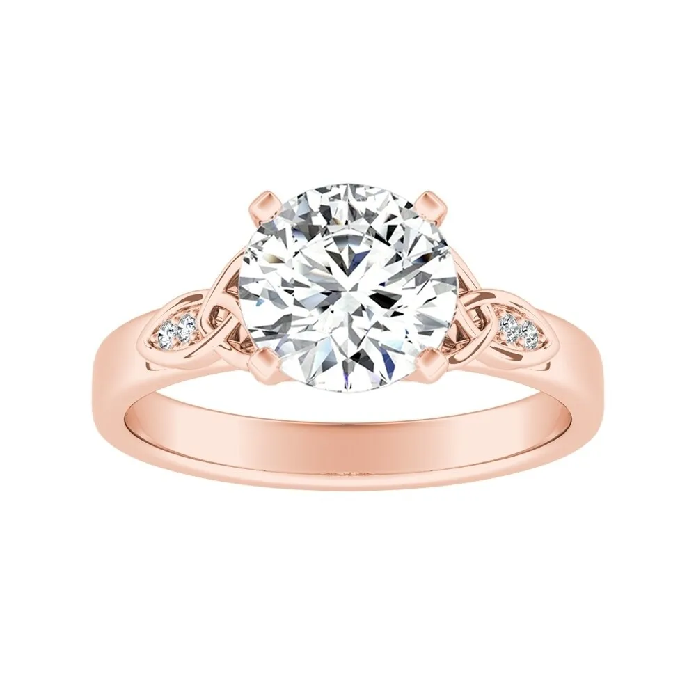 Auriya 14k Gold Modern 4ct Round Moissanite Engagement Ring sold by Zulily product image thumbnail 3