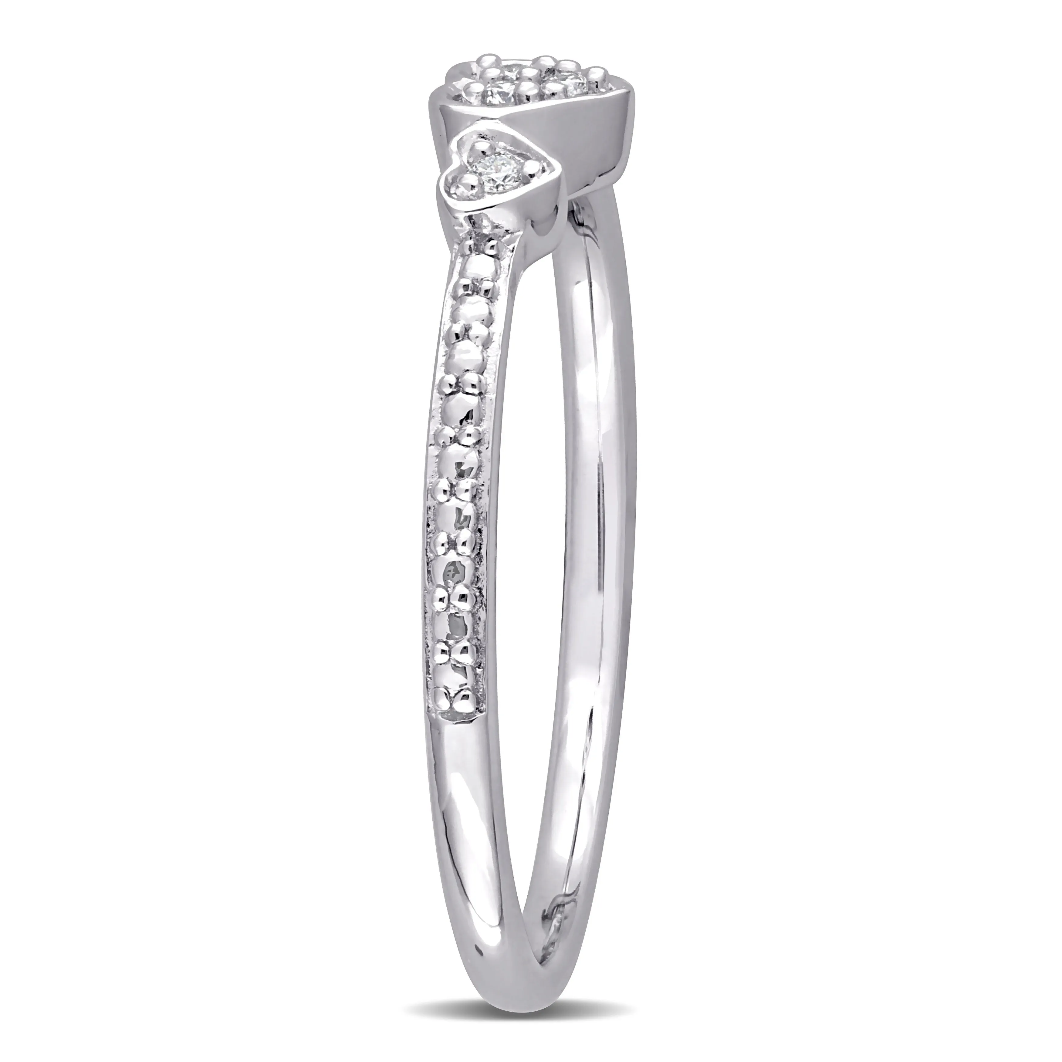 Miadora Diamond Accent 3-Heart Eternity Ring in Sterling Silver sold by Zulily product image thumbnail 2