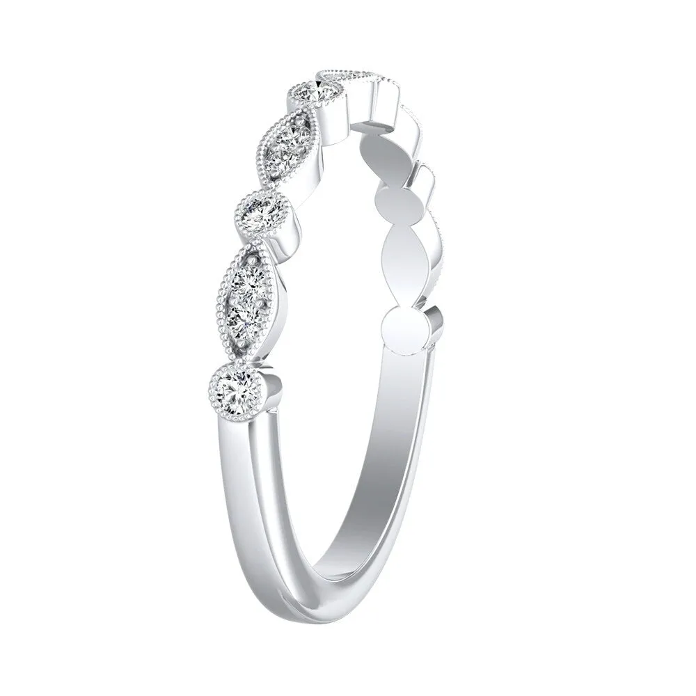 Auriya Vintage 1/6ctw Diamond Anniversary Wedding Band 18K Gold sold by Zulily product image thumbnail 3