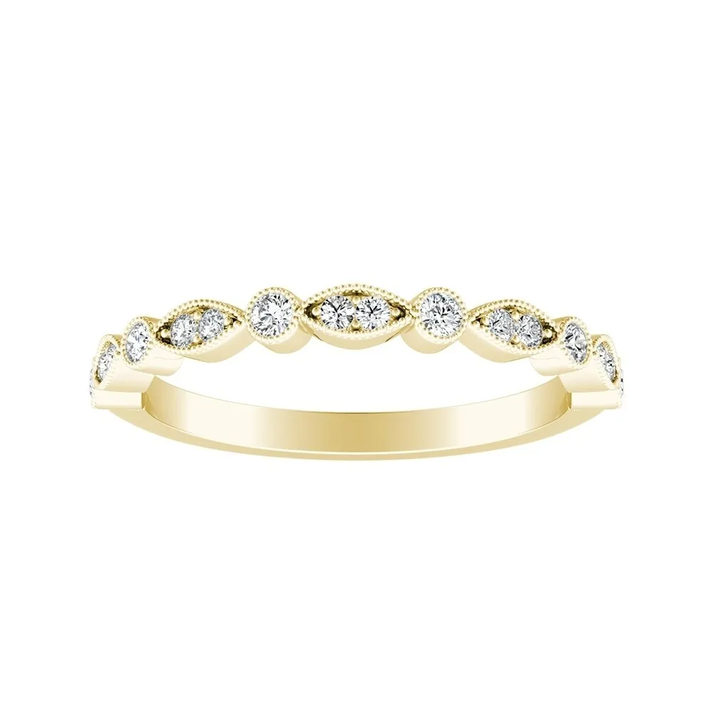 Auriya Vintage 1/6ctw Diamond Anniversary Wedding Band 18K Gold sold by Zulily product image thumbnail 2