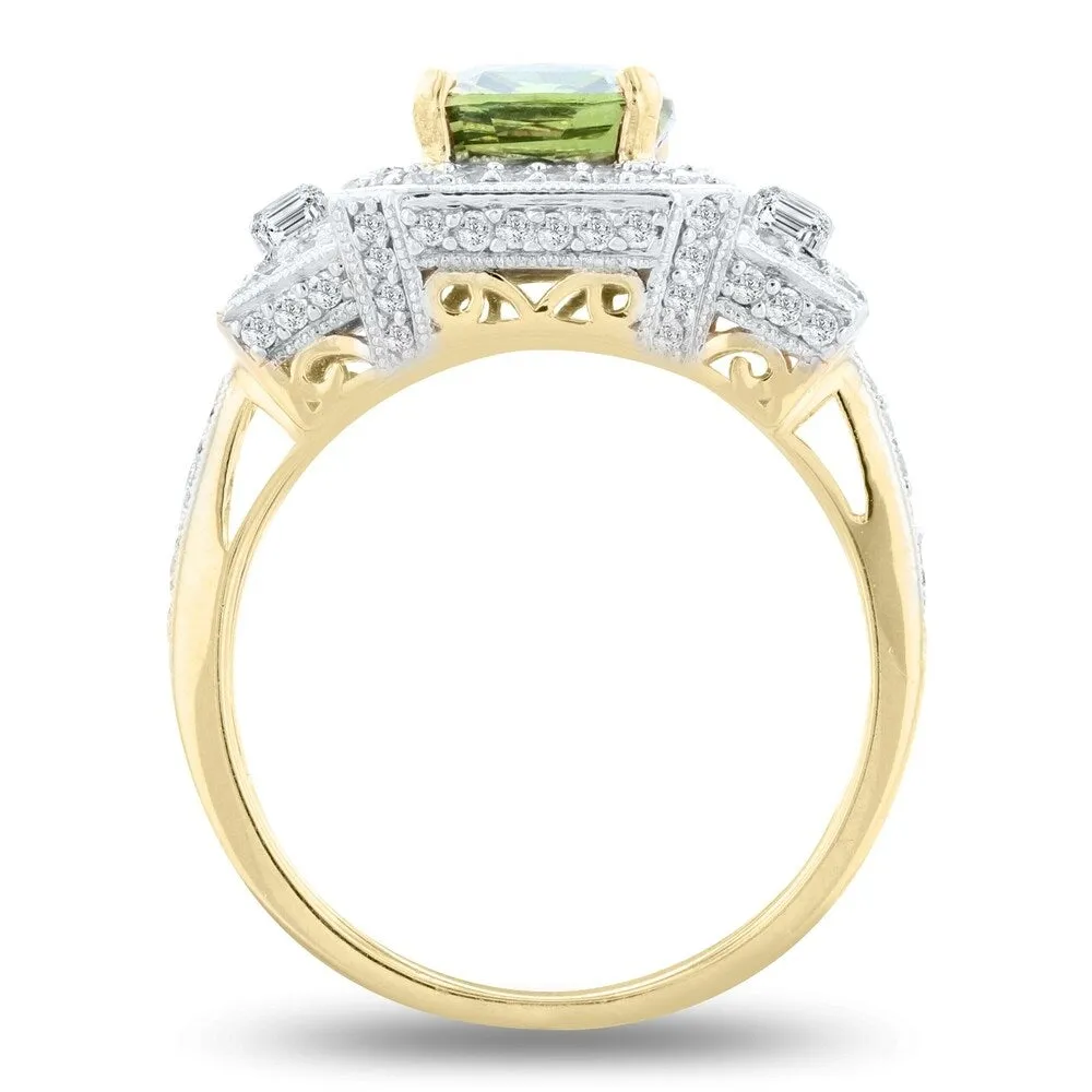 Auriya 14k Two Tone Gold 3ct Sapphire and 1ct TDW Diamond Ring sold by Zulily product image thumbnail 4