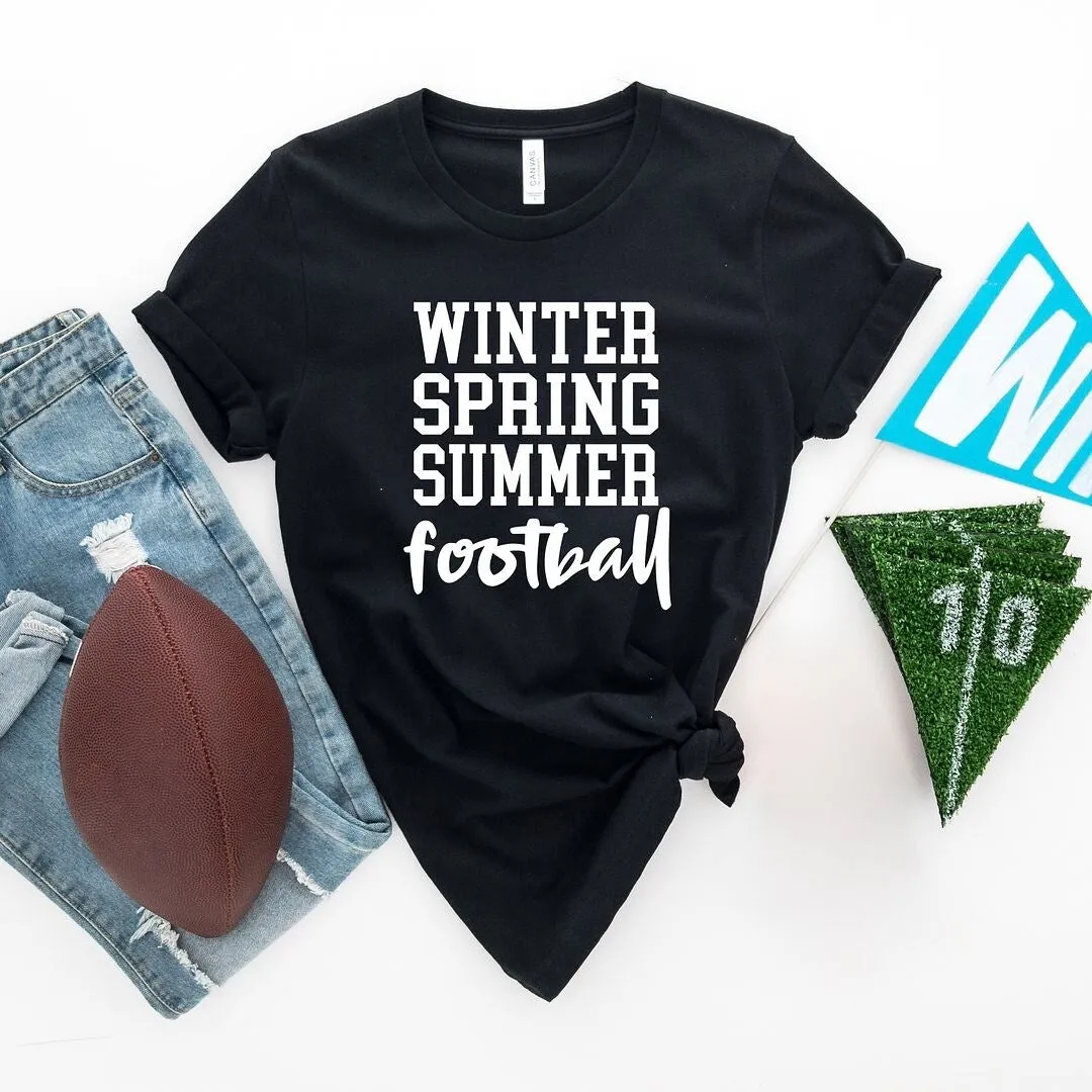 Winter Spring Summer Football Short Sleeve Tee sold by Zulily