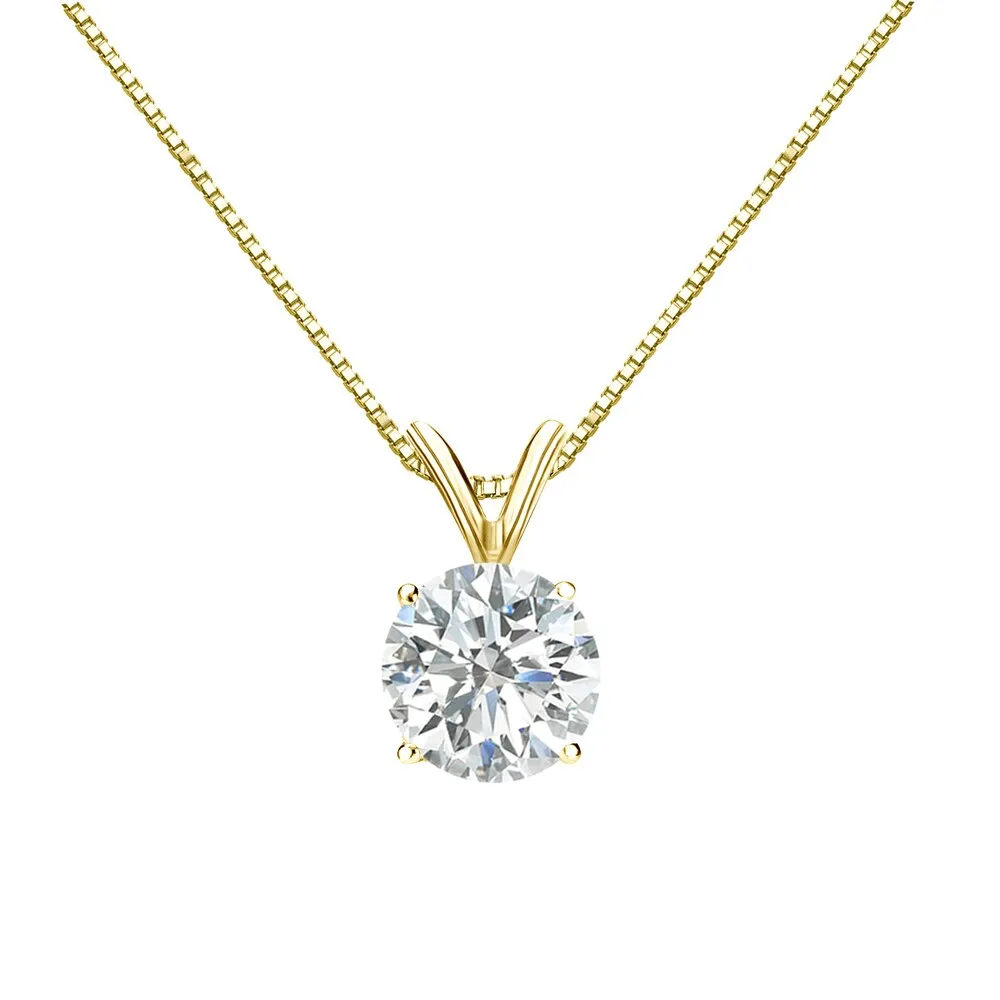 Auriya 1ctw Round Solitaire Diamond Necklace 18k Gold sold by Zulily product image thumbnail 2