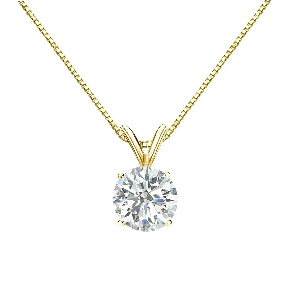 Auriya 1ctw Round Solitaire Diamond Necklace 18k Gold sold by Zulily product image thumbnail 5