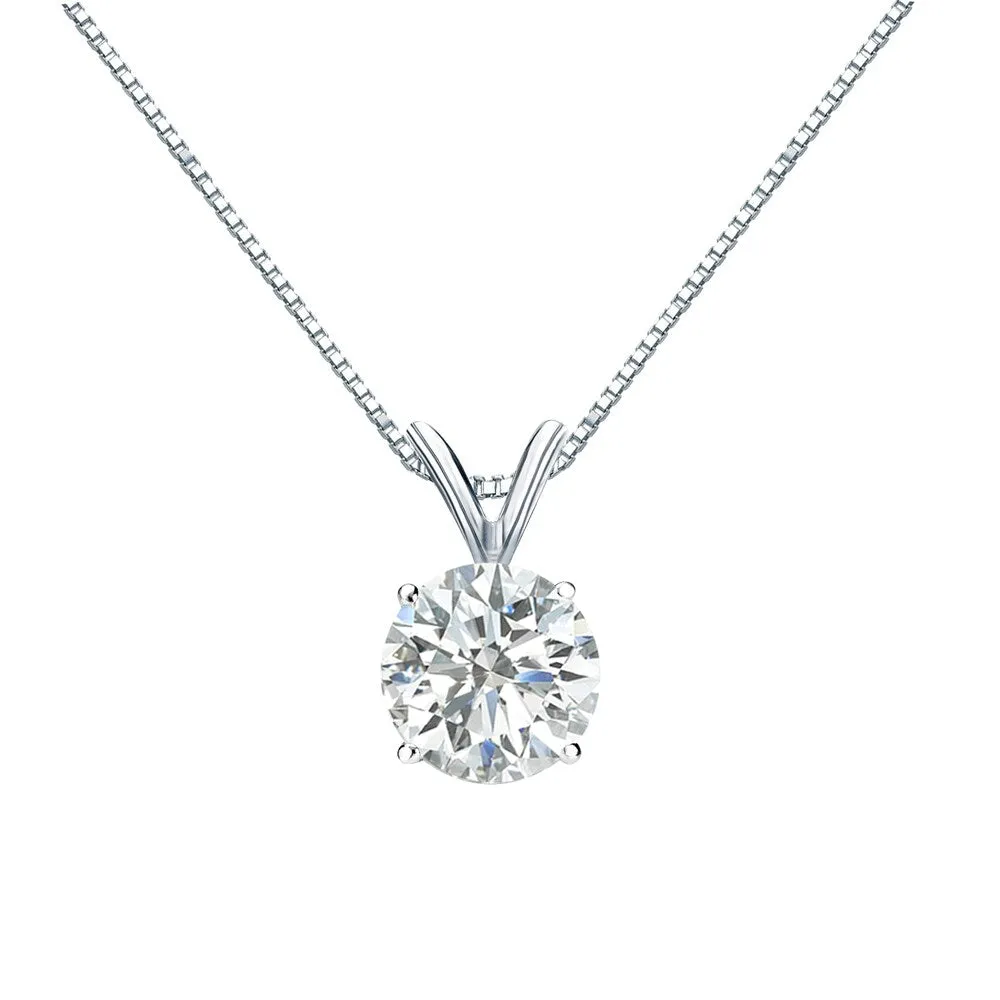 Auriya 1ctw Round Solitaire Diamond Necklace 18k Gold sold by Zulily
