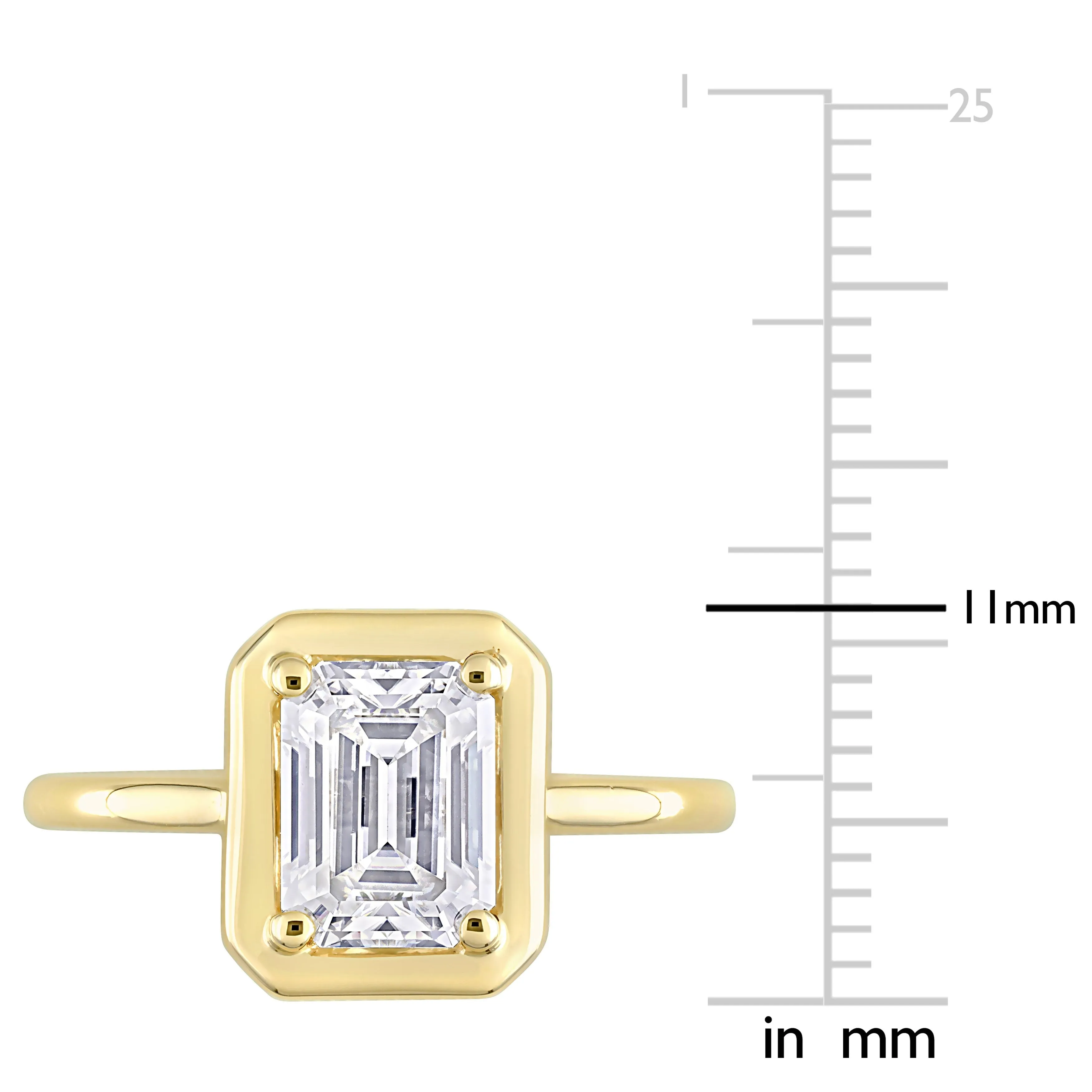 Miadora 1 3/4ct DEW Octagon Created Moissanite Engagement Ring in 10k Yellow Gold sold by Zulily product image thumbnail 3