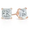 Auriya 14-karat Gold Lab Grown 5.00 carat TDW Princess Diamond Stud Earrings 4-Prong Martini Push-back sold by Zulily