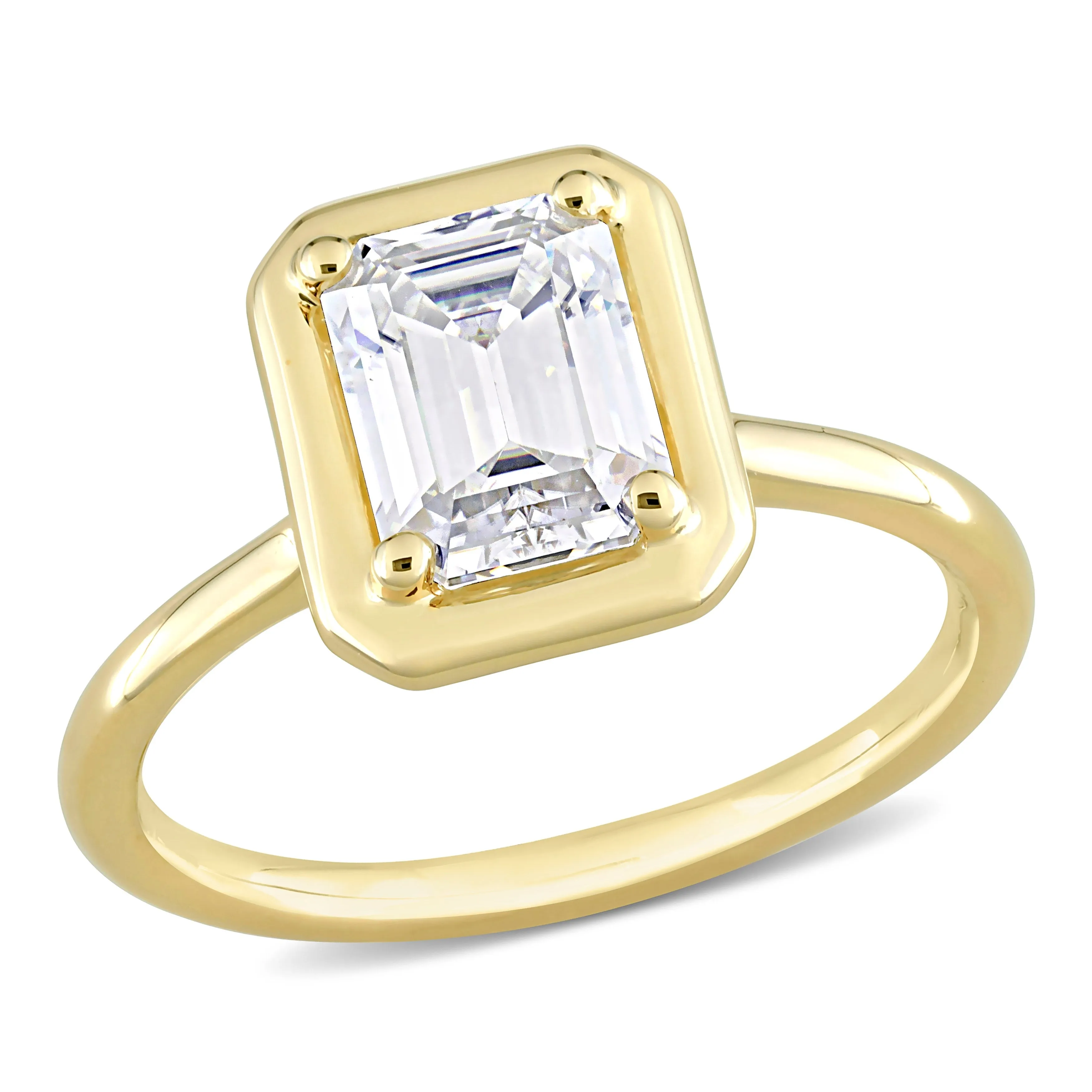 Miadora 1 3/4ct DEW Octagon Created Moissanite Engagement Ring in 10k Yellow Gold sold by Zulily