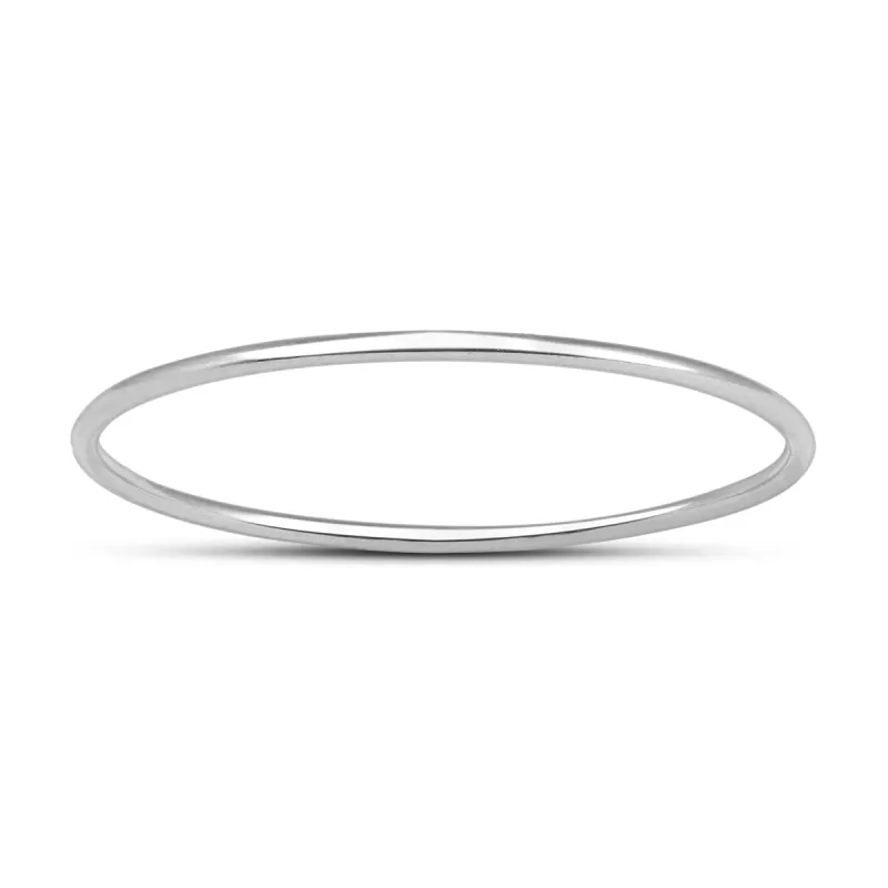 Skinny Thin Domed Stackable 14K White Gold Band (.75 mm) sold by Zulily