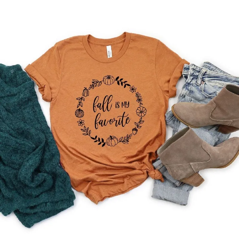 Fall Is My Favorite Circle Short Sleeve Tee sold by Zulily